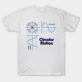 Circular motion blue T-Shirt